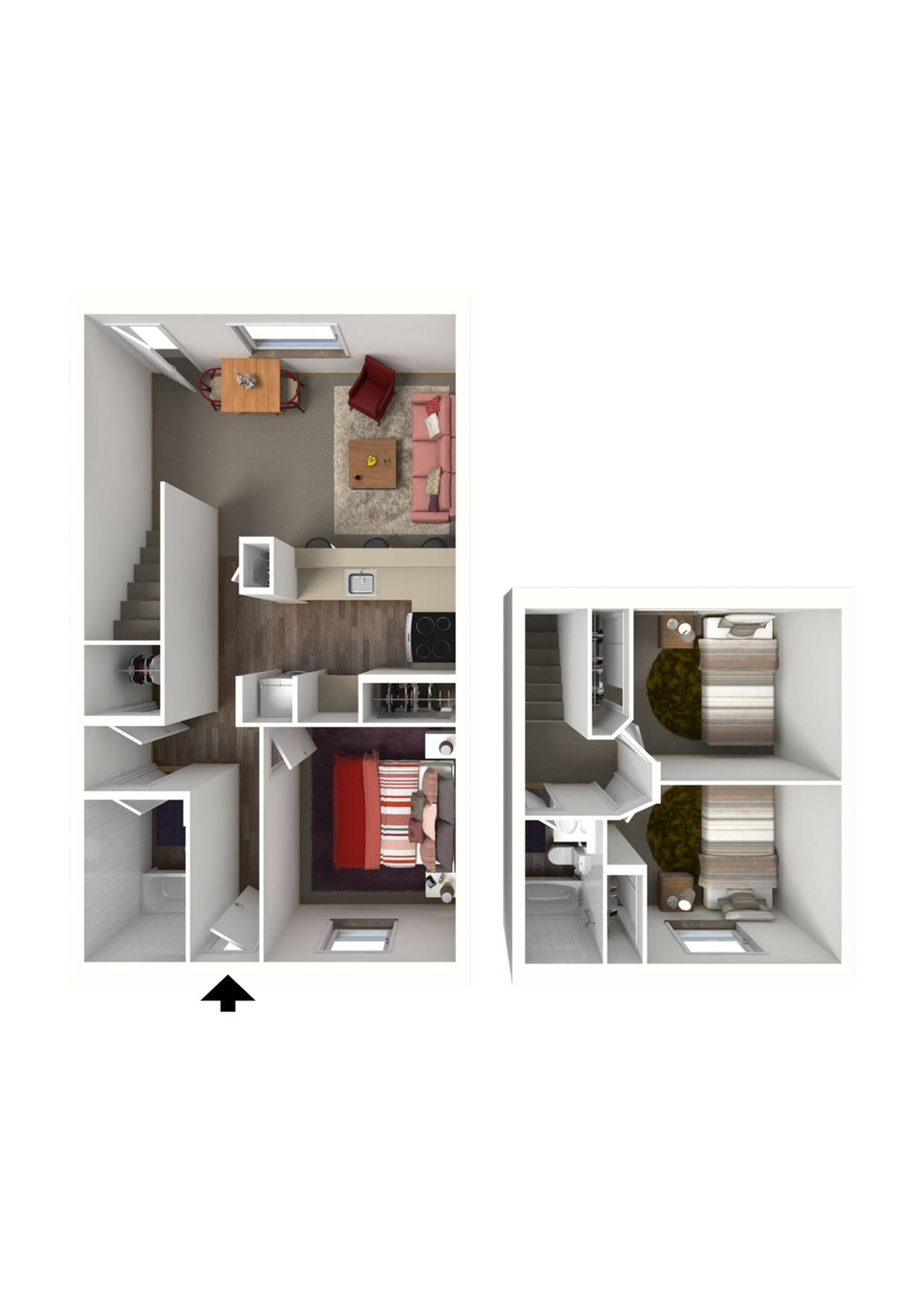 3x2 3 Bed Apartment Rainier Apartments