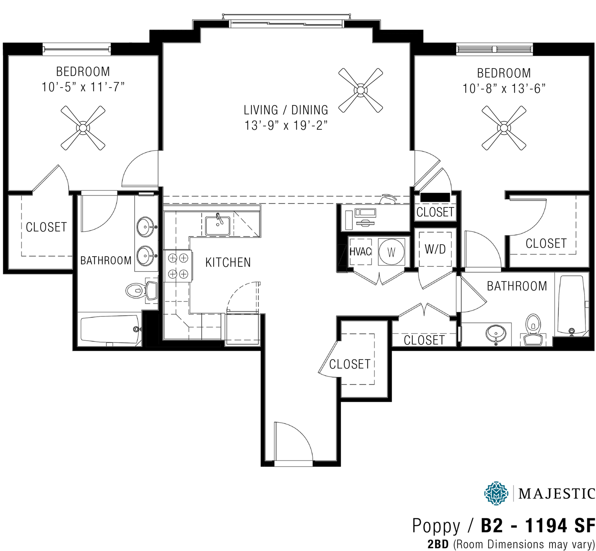 Studio 1 & 2 Bedroom Apartments In Gaithersburg Majestic Brand New