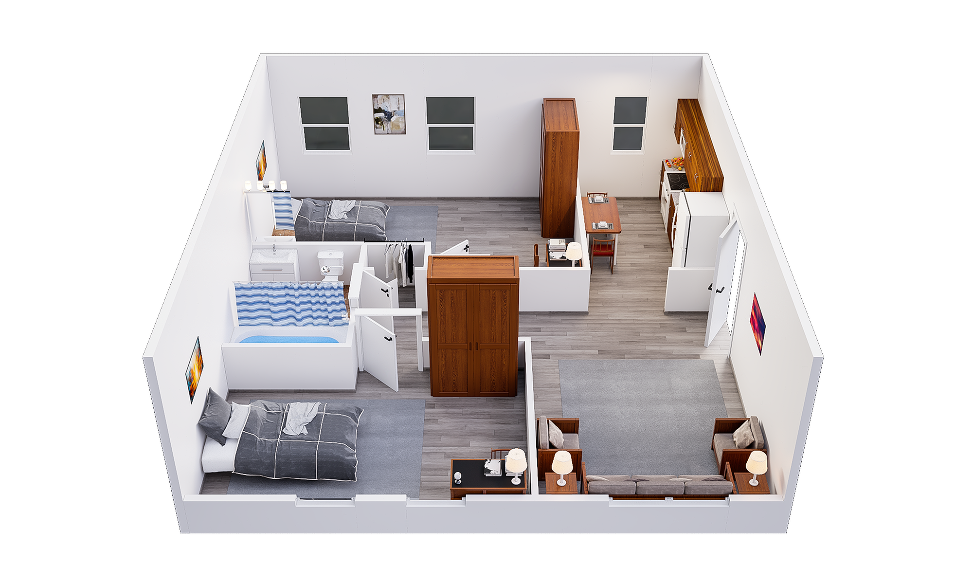 5, 4, 3, 2 and 1 Bedroom Apartments West 22