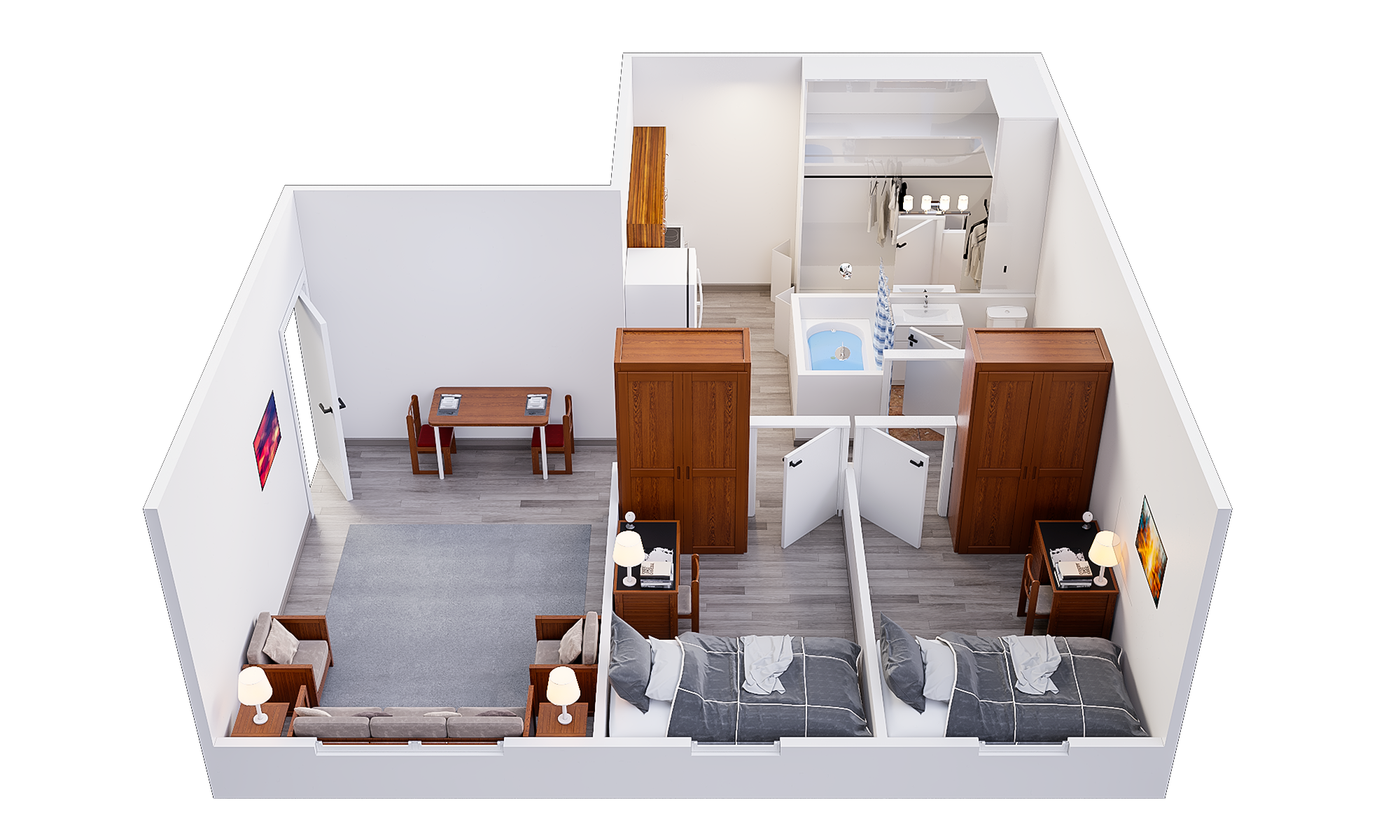 5, 4, 3, 2 and 1 Bedroom Apartments West 22