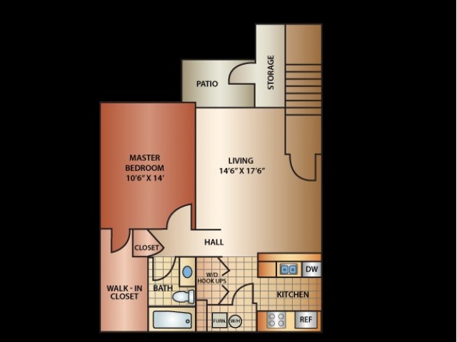 800 Sq. Ft. One Bed One Bath