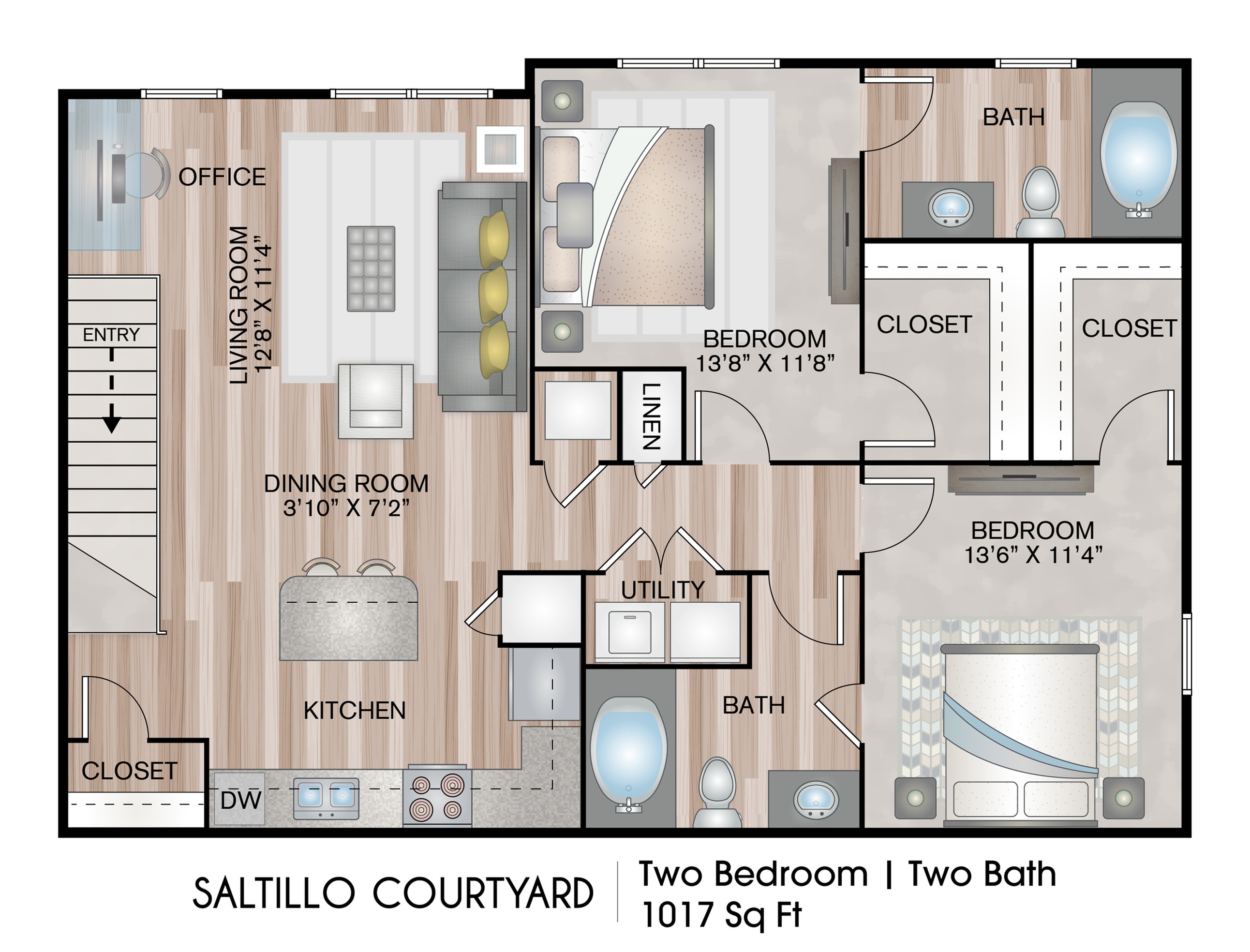 Saltillo Courtyard | 2 Bed Apartment | Lodge at Heritage Lakes