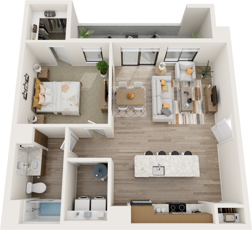 Cobalt 1 Bed Apartment Acero Harvest Station