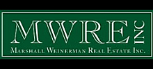 Elegant green and white logo for MWRE Inc., featuring the full name Marshall Weinerman Real Estate Inc.