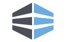 Clean and modern geometric illustration of a blue and grey stylized building, conveying professionalism and architectural excellence.