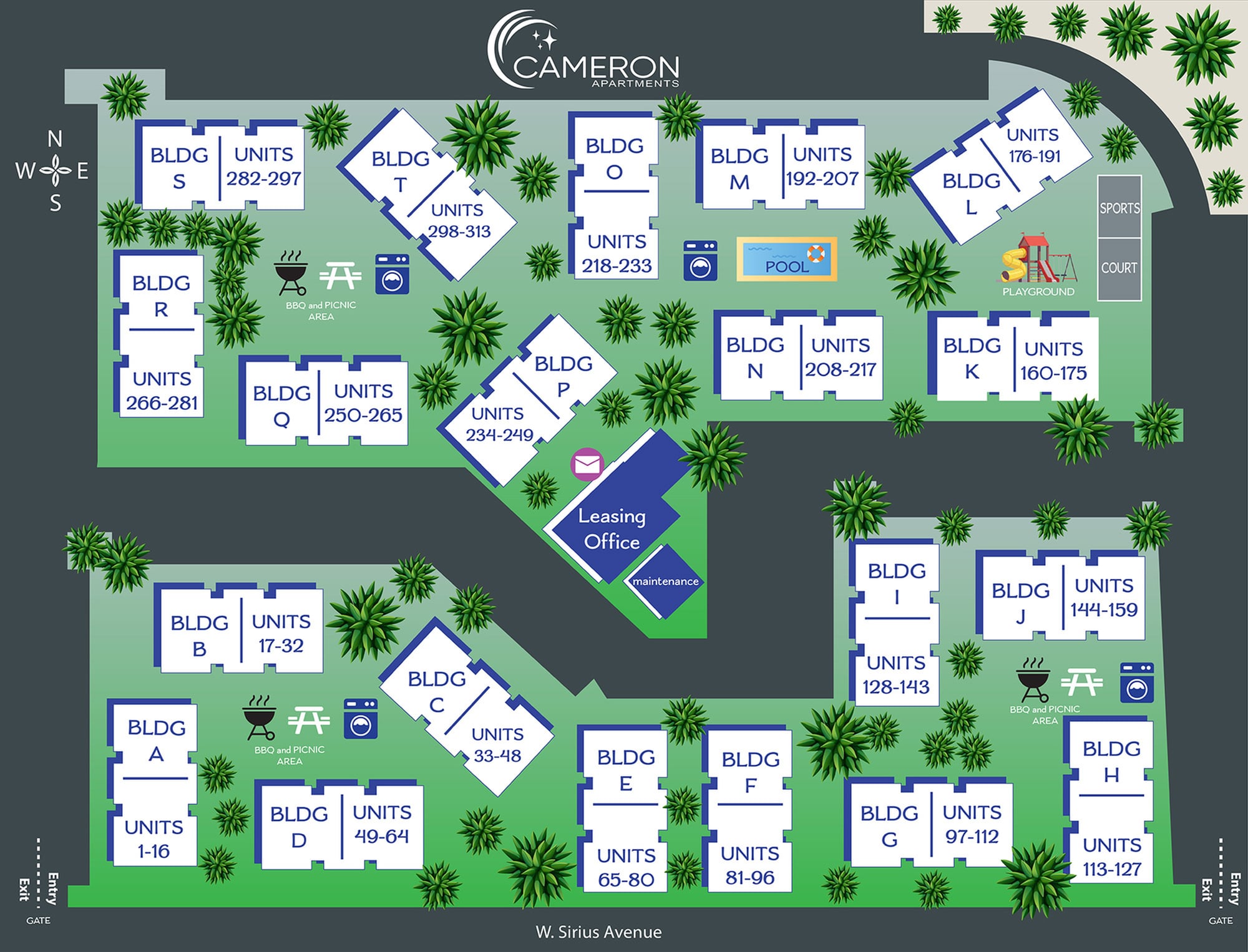 Cameron Apartments Community Map