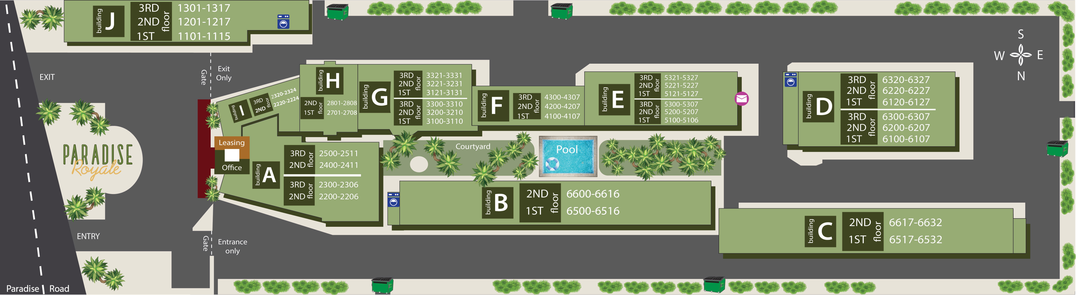 Paradise Royale Community Map