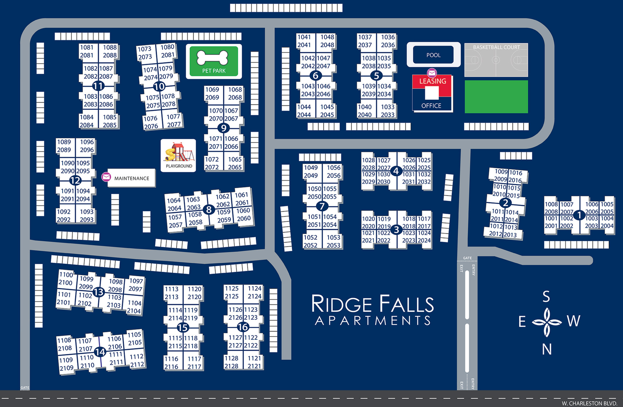 Ridge Falls Apartments Community Map