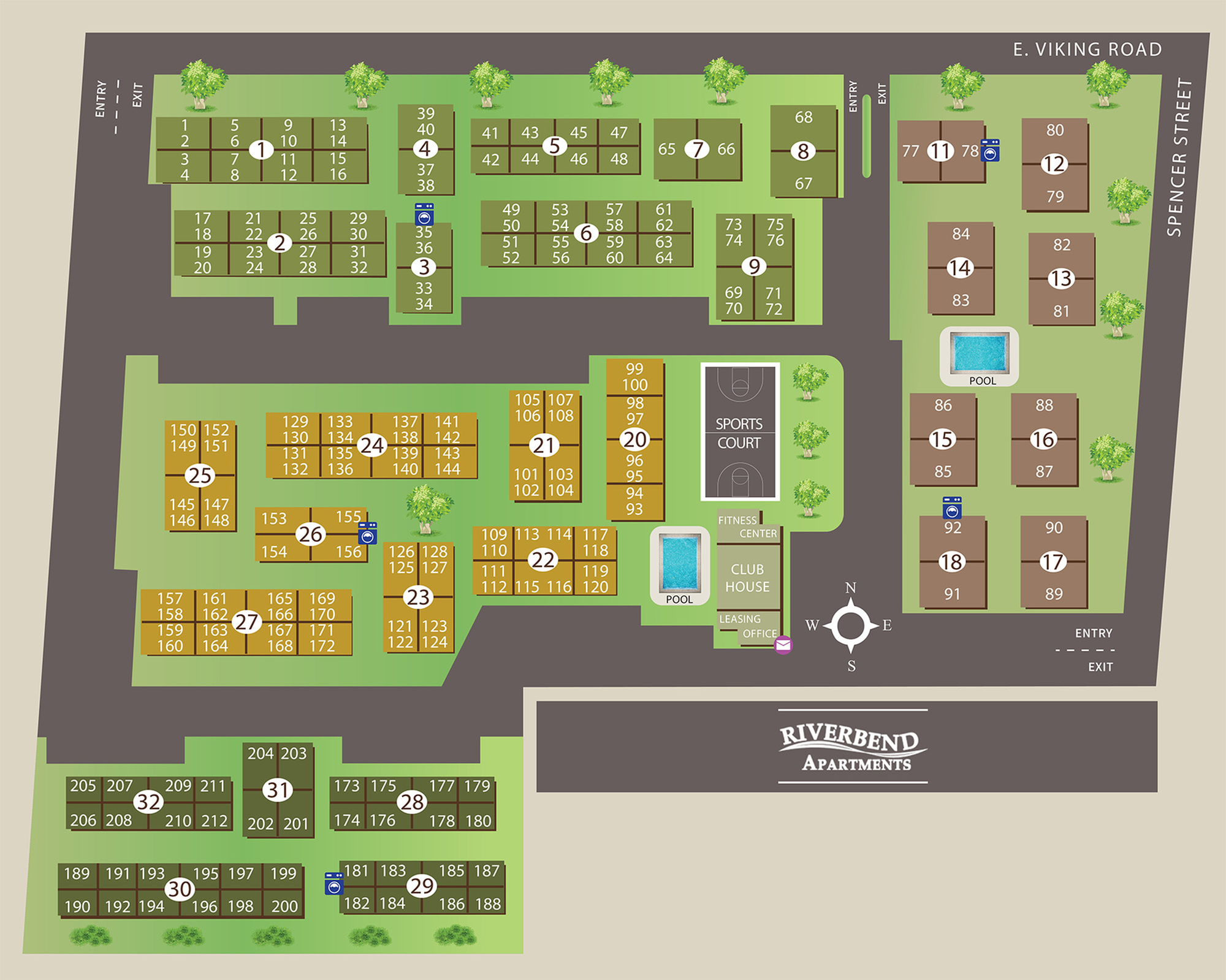 Riverbend Village Apartments Community Map