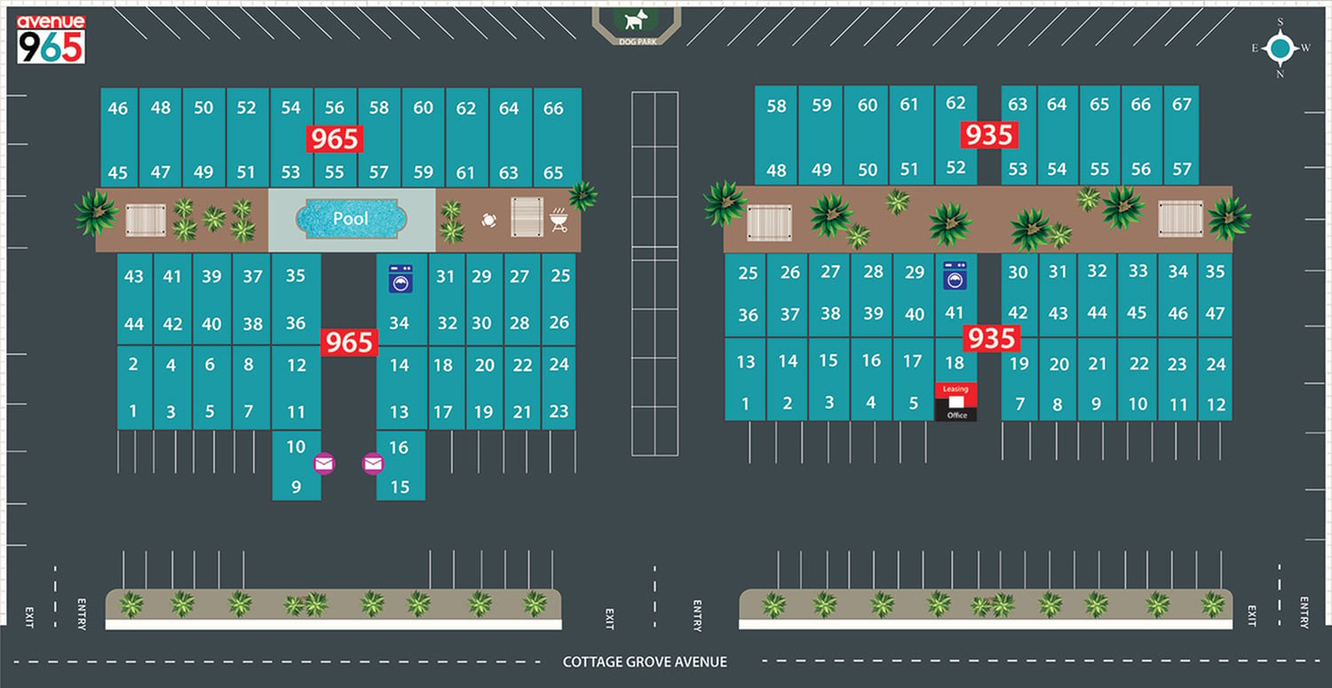 Avenue 965 Apartments Community Map