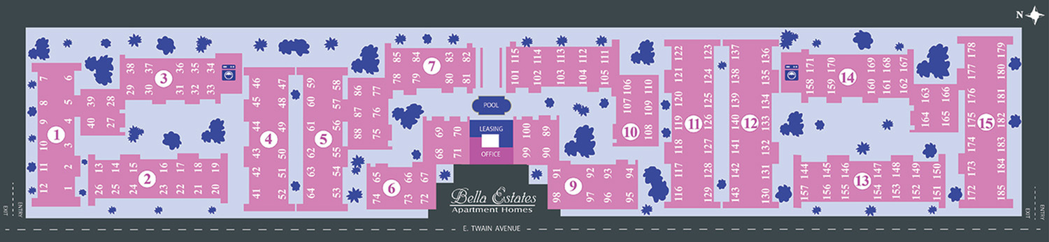 Bella Estates Apartments Community Map
