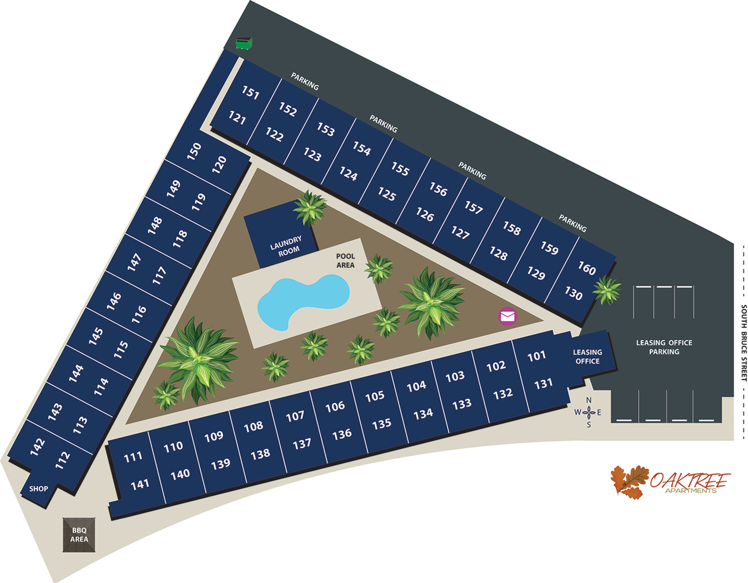 Oak Tree Apartments Community Map