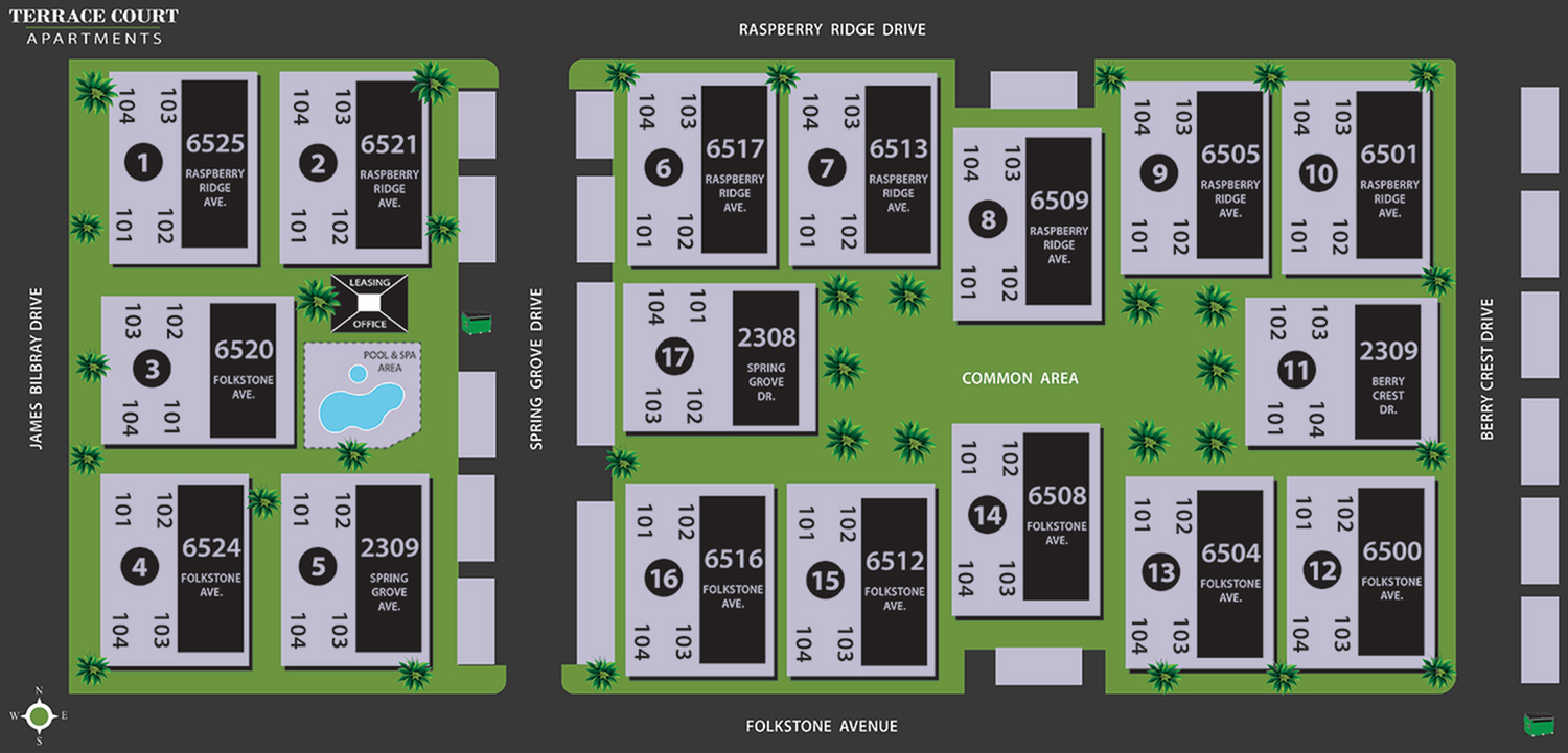 Terrace Court Apartments Community Map