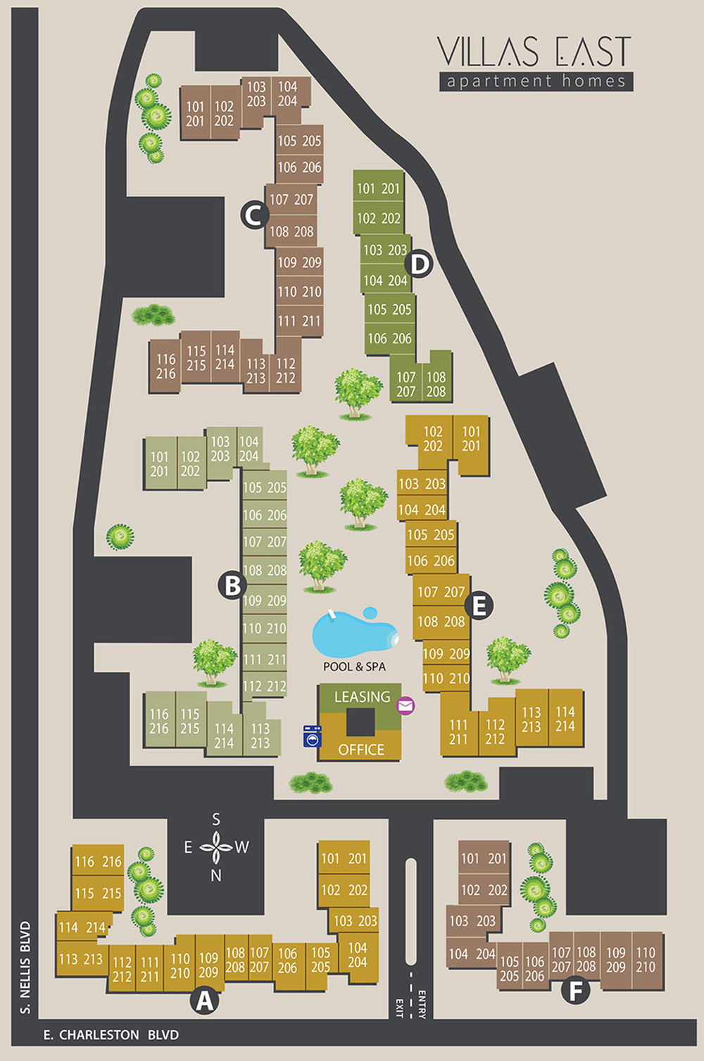 Villas East Community Map