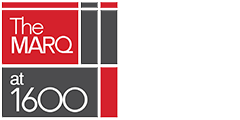 The MARQ at 1600 logo with bold red and gray design.