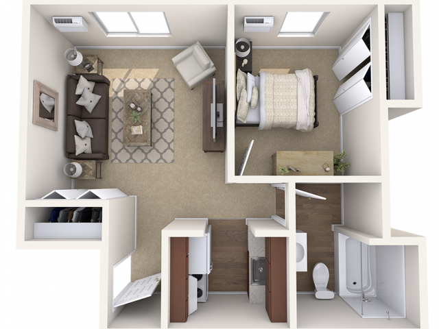 Jr. 1BR | 1 Bed Apartment | Brandywine Hills Apartments