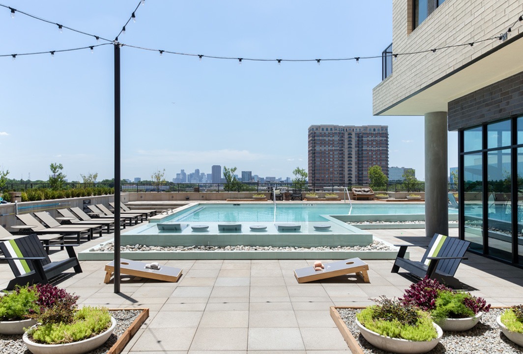 pool area with outdoor deck