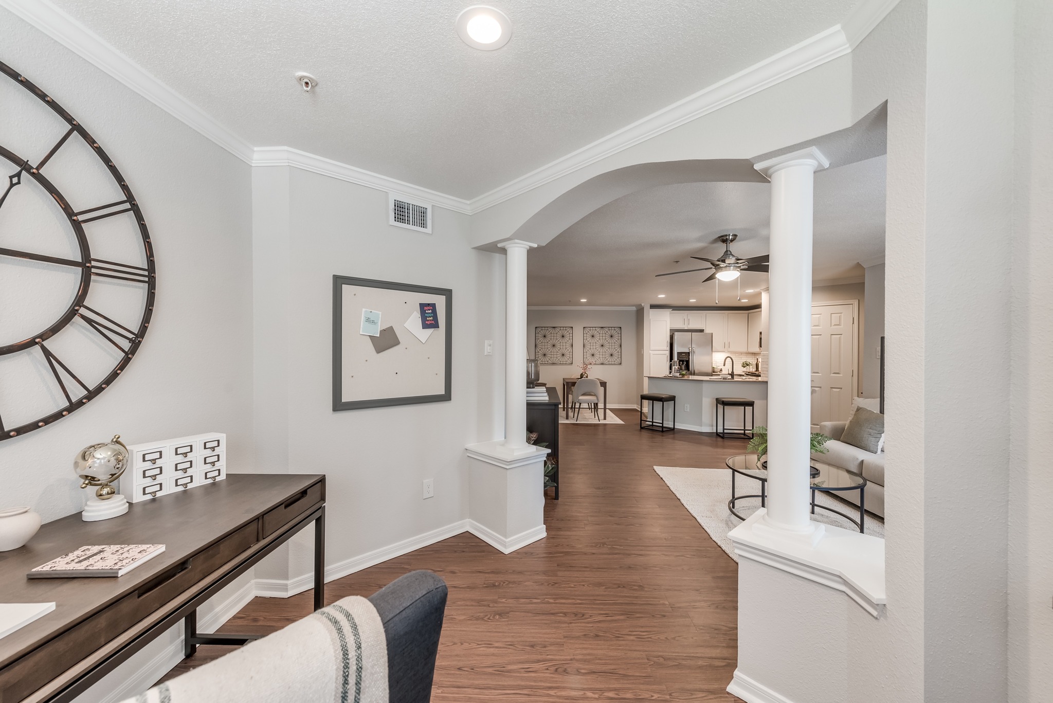 Furnished open floor plan
