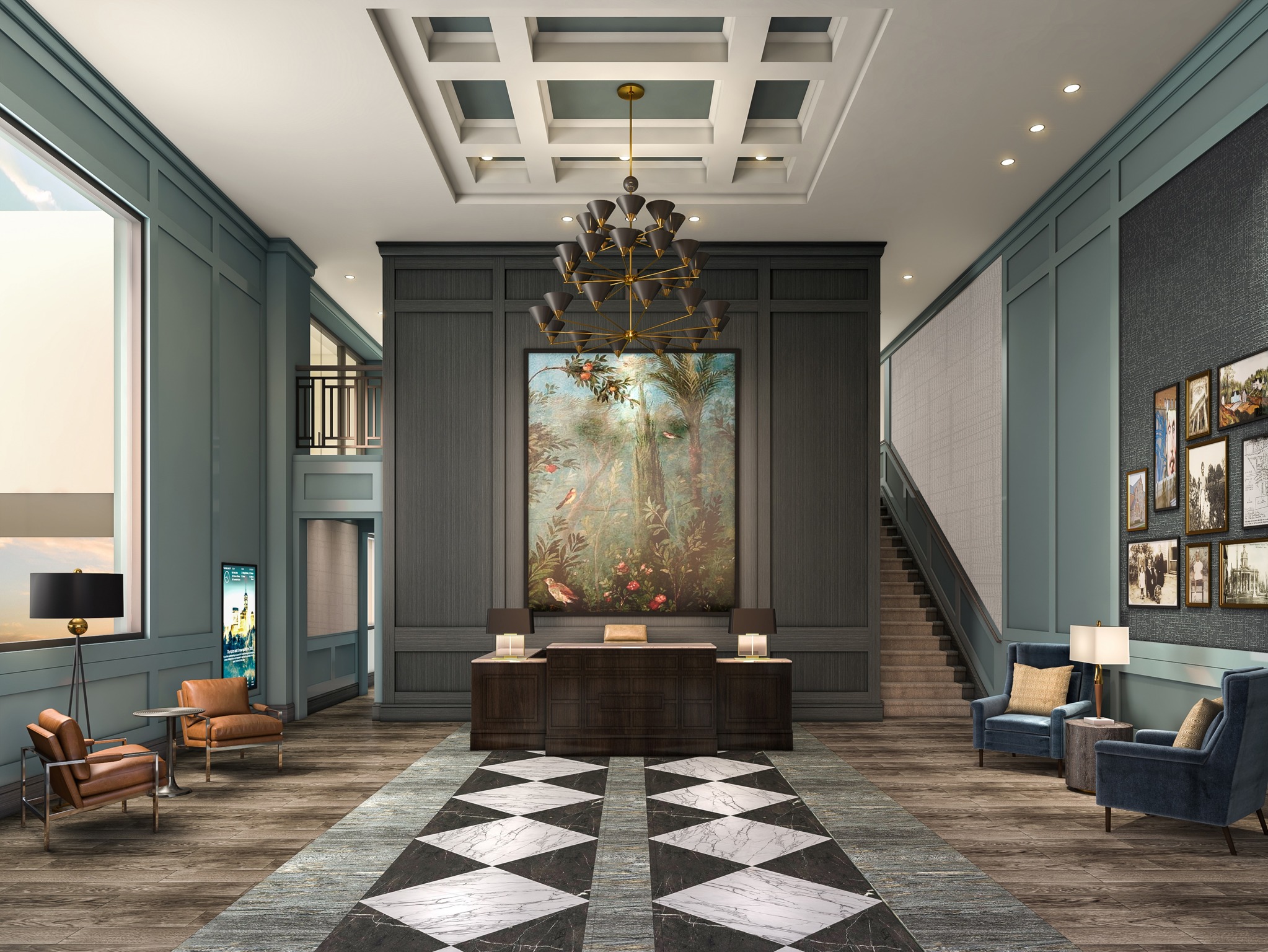 spacious lobby modera decatur apartments georgia