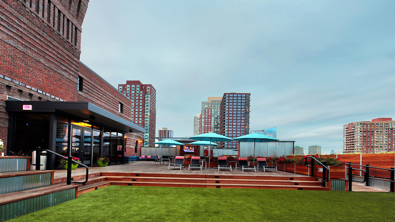Roof Top Entertainment Center with Turf Grass