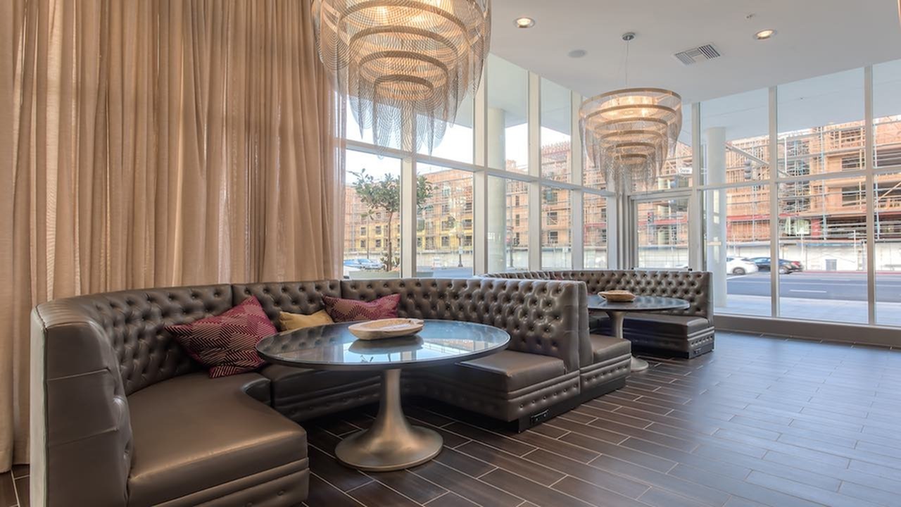 Resident Study Lounge with Chandeliers and Unique Seating