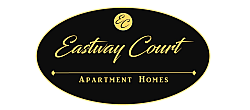 Elegant black and gold logo for Eastway Court Apartment Homes, showcasing a refined and sophisticated design.