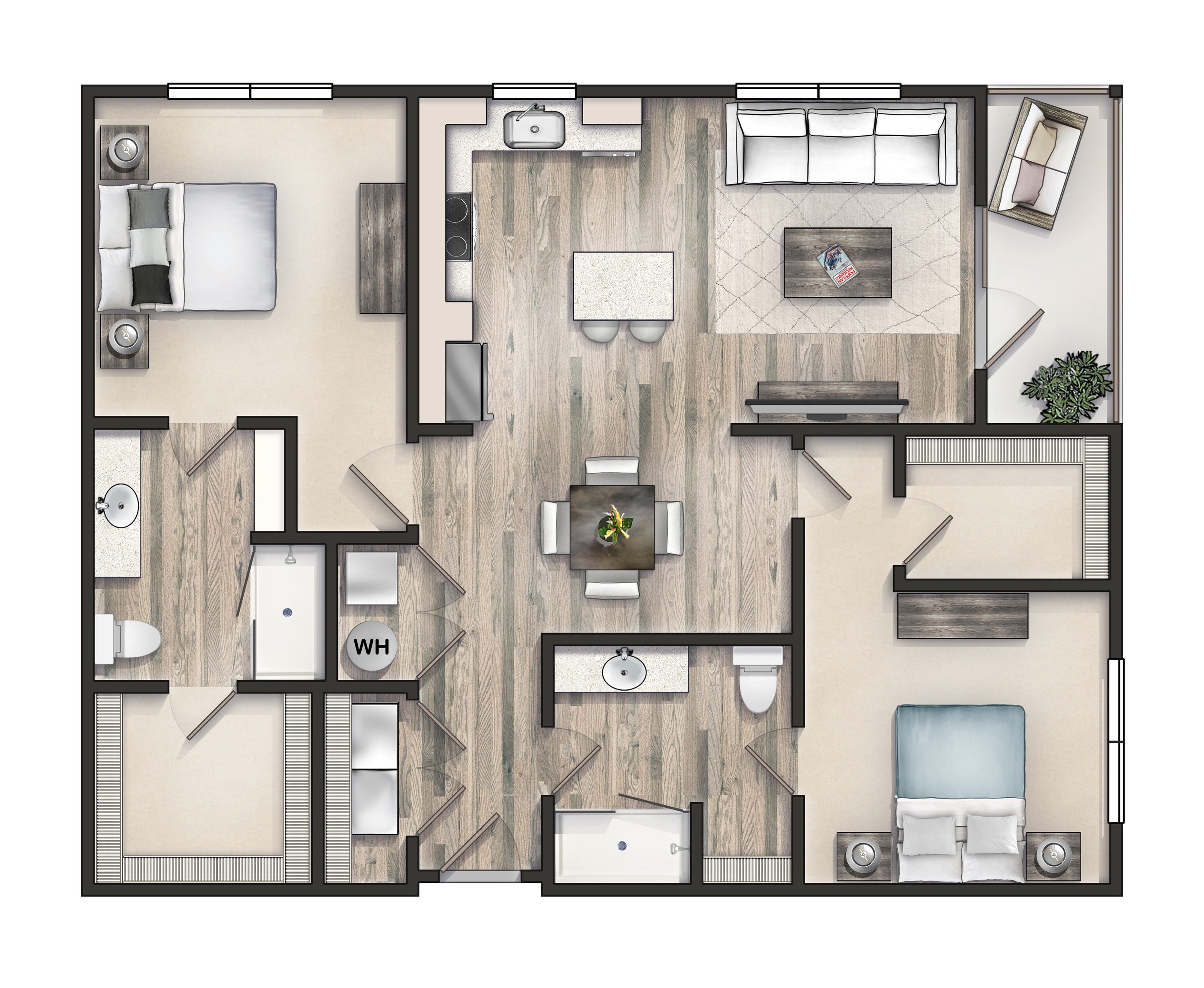 Botany 2 Bed Apartment Nexus Brandon Apartments LLC