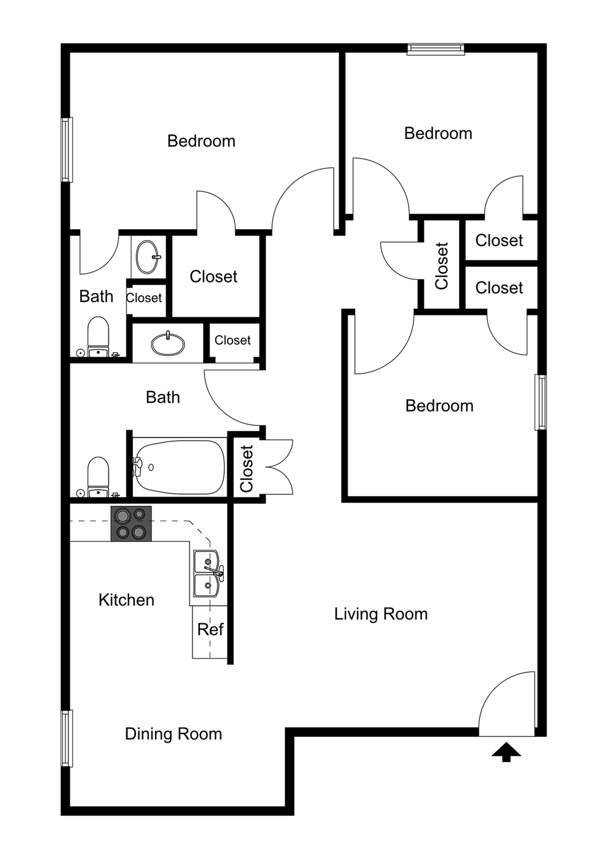 C1 3 Bed Apartment Springdale Apartments