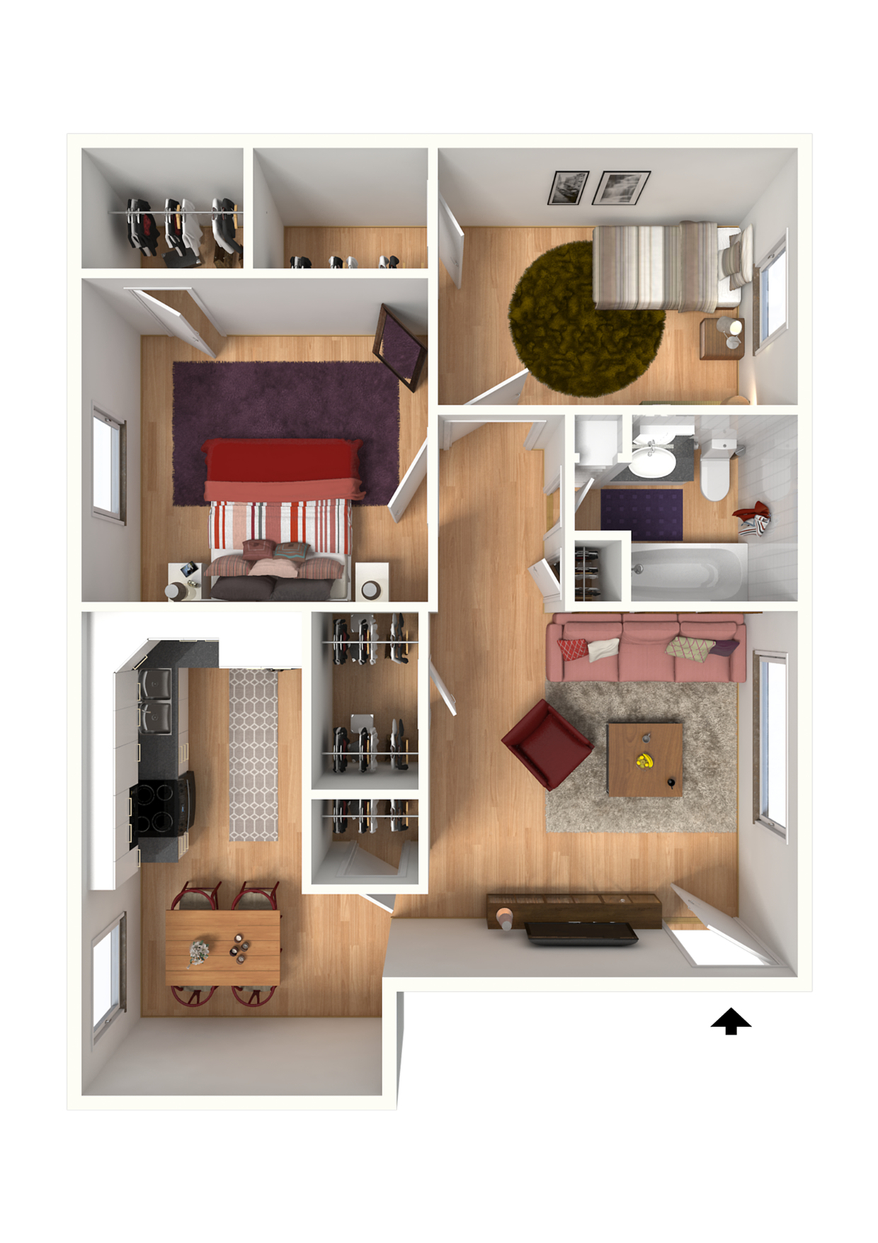 B1 2 Bed Apartment Springdale Apartments