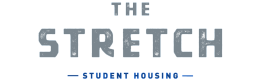 Logo of The Stretch Student Housing featuring bold typography.