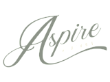 Elegant Aspire Midtown logo in sleek cursive font, embodying sophistication and style.