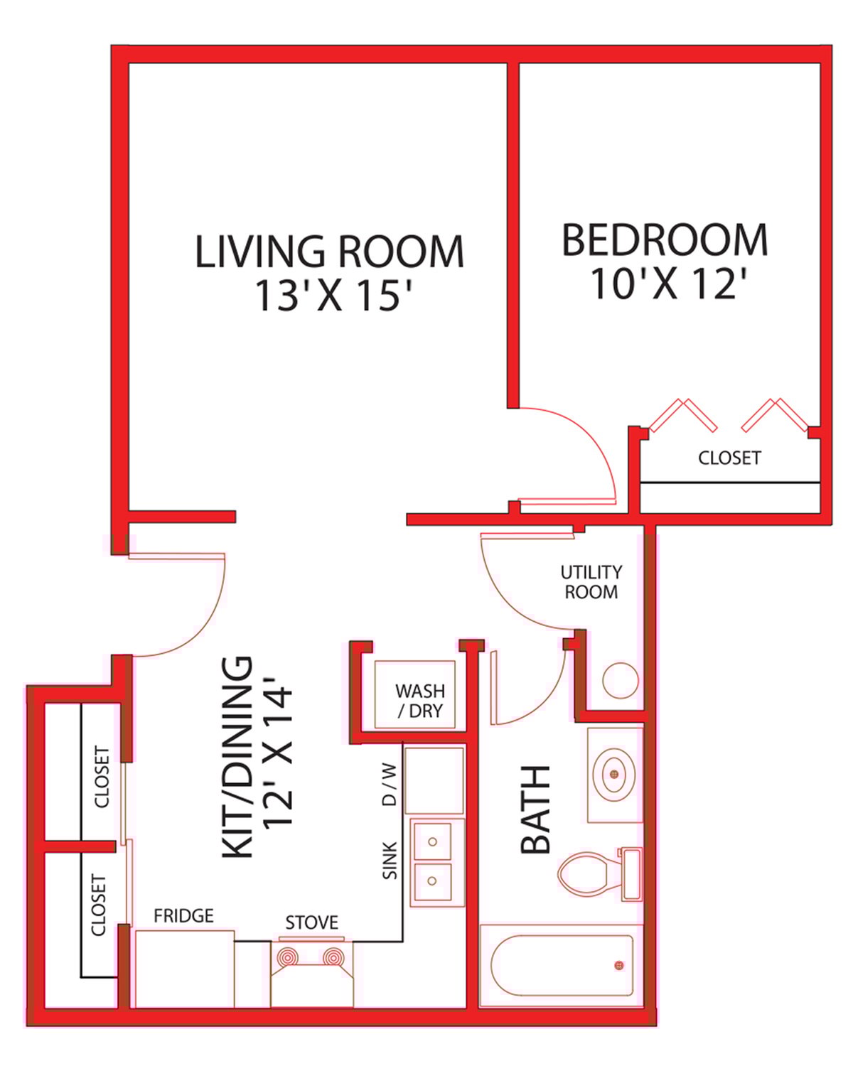 North 1 BdrmB 1 Bed Apartment Highland Hills Apartments