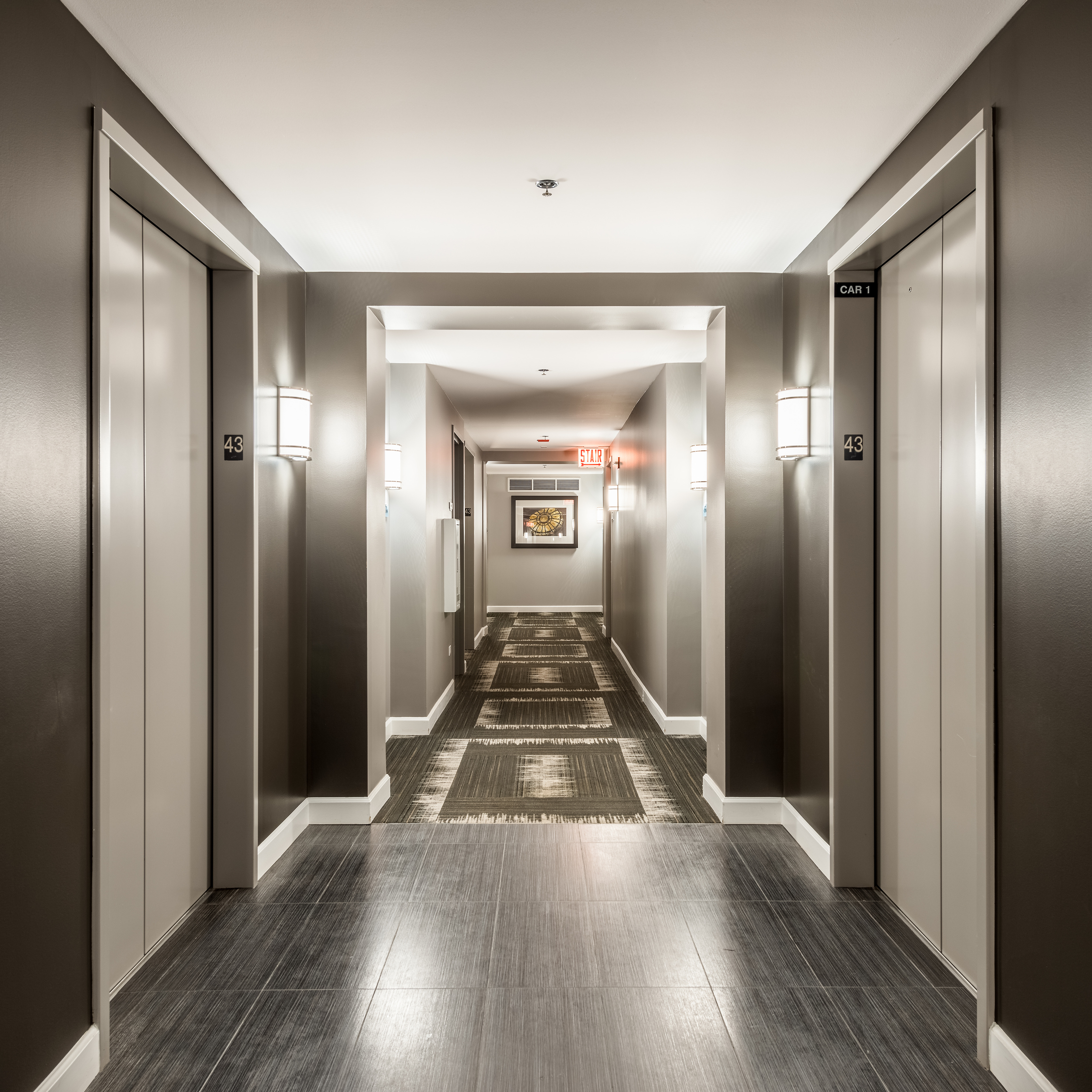 Spacious Hallway | The Streeter Luxury Apartments