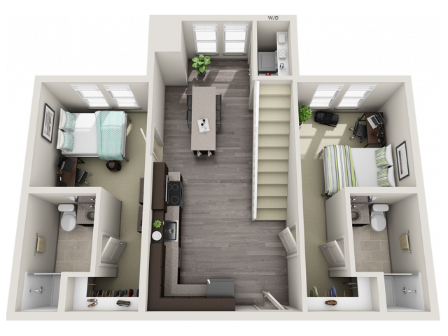 4 Bedroom4 Bathroom D4 4 Bed Apartment Skyvue