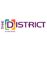 Vibrant logo for The District at Tar River, showcasing bold, colorful design elements.