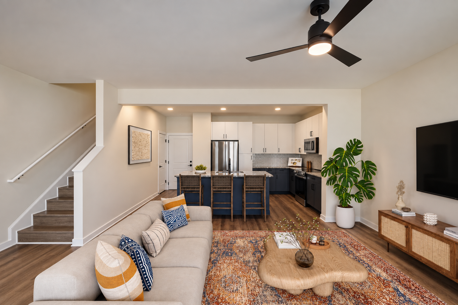 Modern townhome interior at Marlowe Summerville