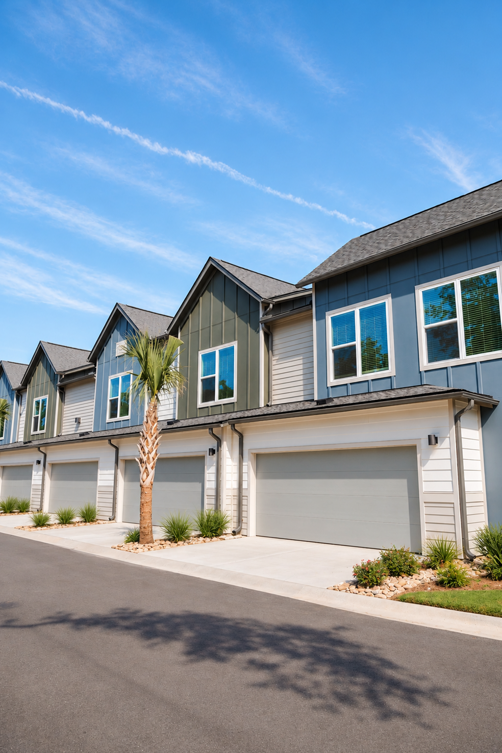 Townhome exterior at Marlowe Summerville