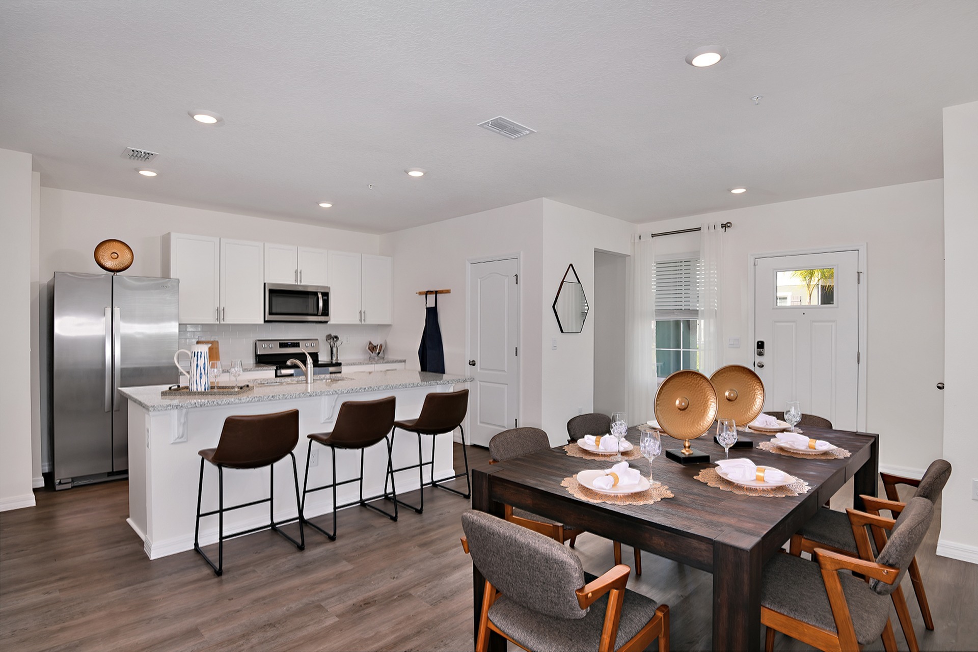 Furnished, modern kitchen at a home for rent in Apopka, Florida.
