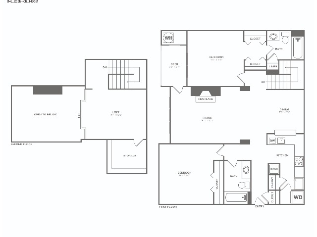 B4L-F | 2 bed 2 bath | 1490 sq ft