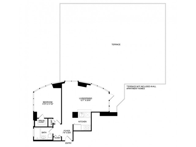A2 | 1 bed 1 bath | from 729 square feet