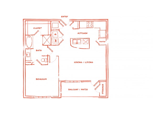 A3 | 1 bed 1 bath | from 847 square feet