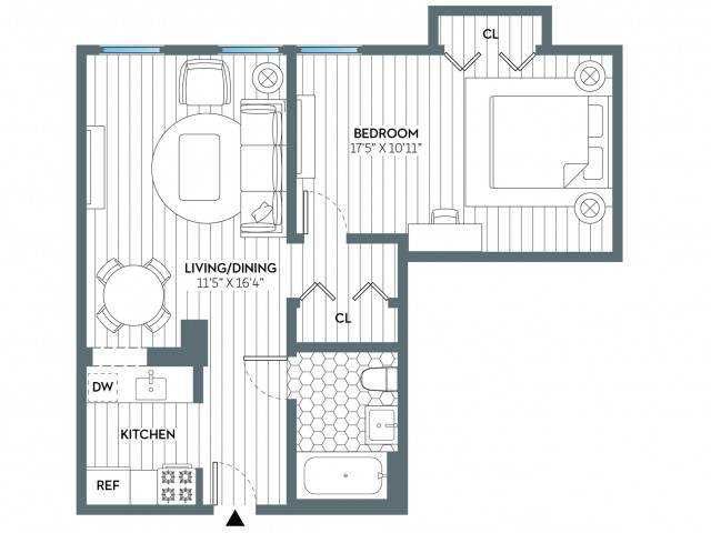 Jackson | 1 bed 1 bath | from 630 square feet