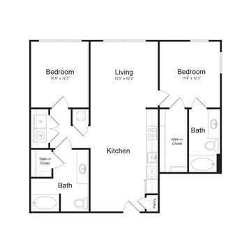 Floor plan layout diagram for B1-HC