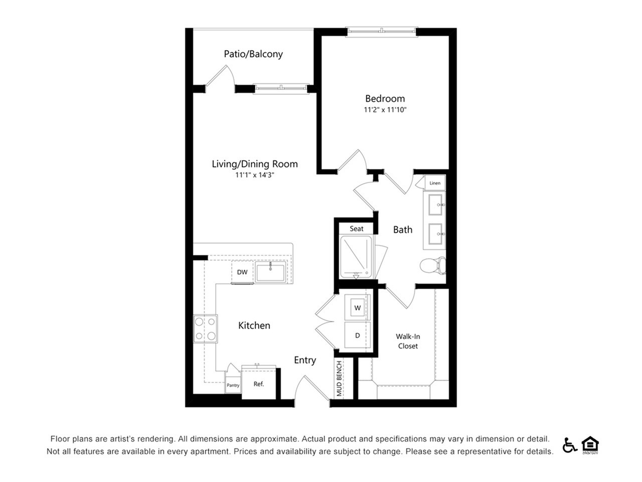 Floor plan layout diagram for A1B