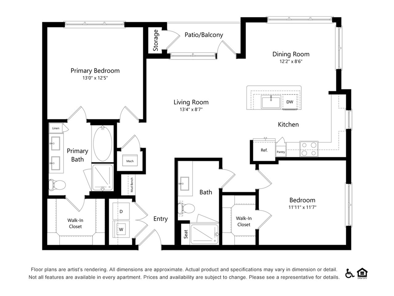 Floor plan layout diagram for B2A