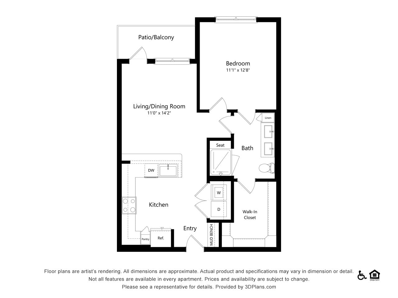 Floor plan layout diagram for A1A