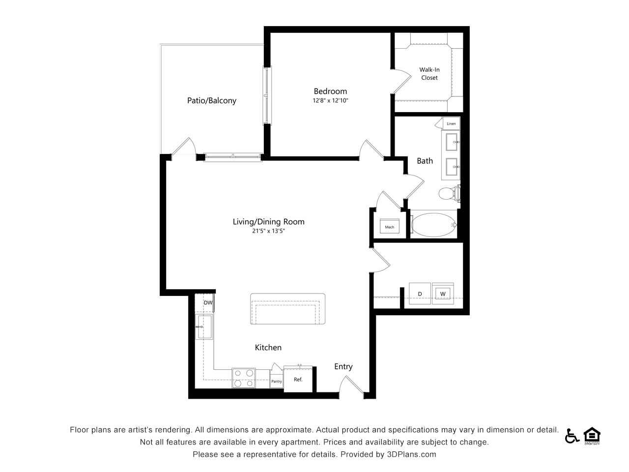 Floor plan layout diagram for A4
