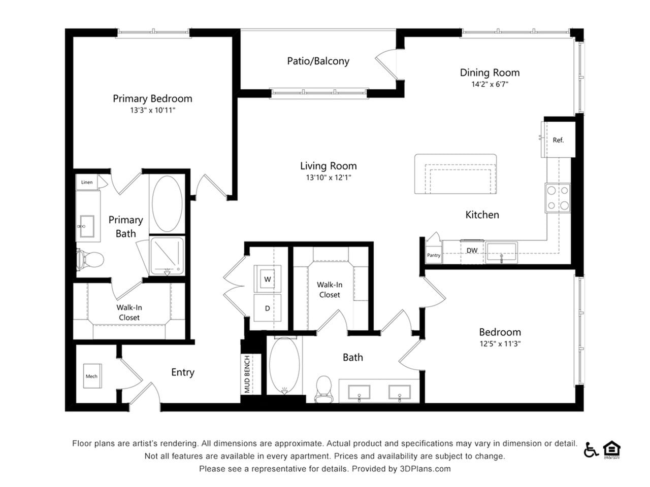 Floor plan layout diagram for B3