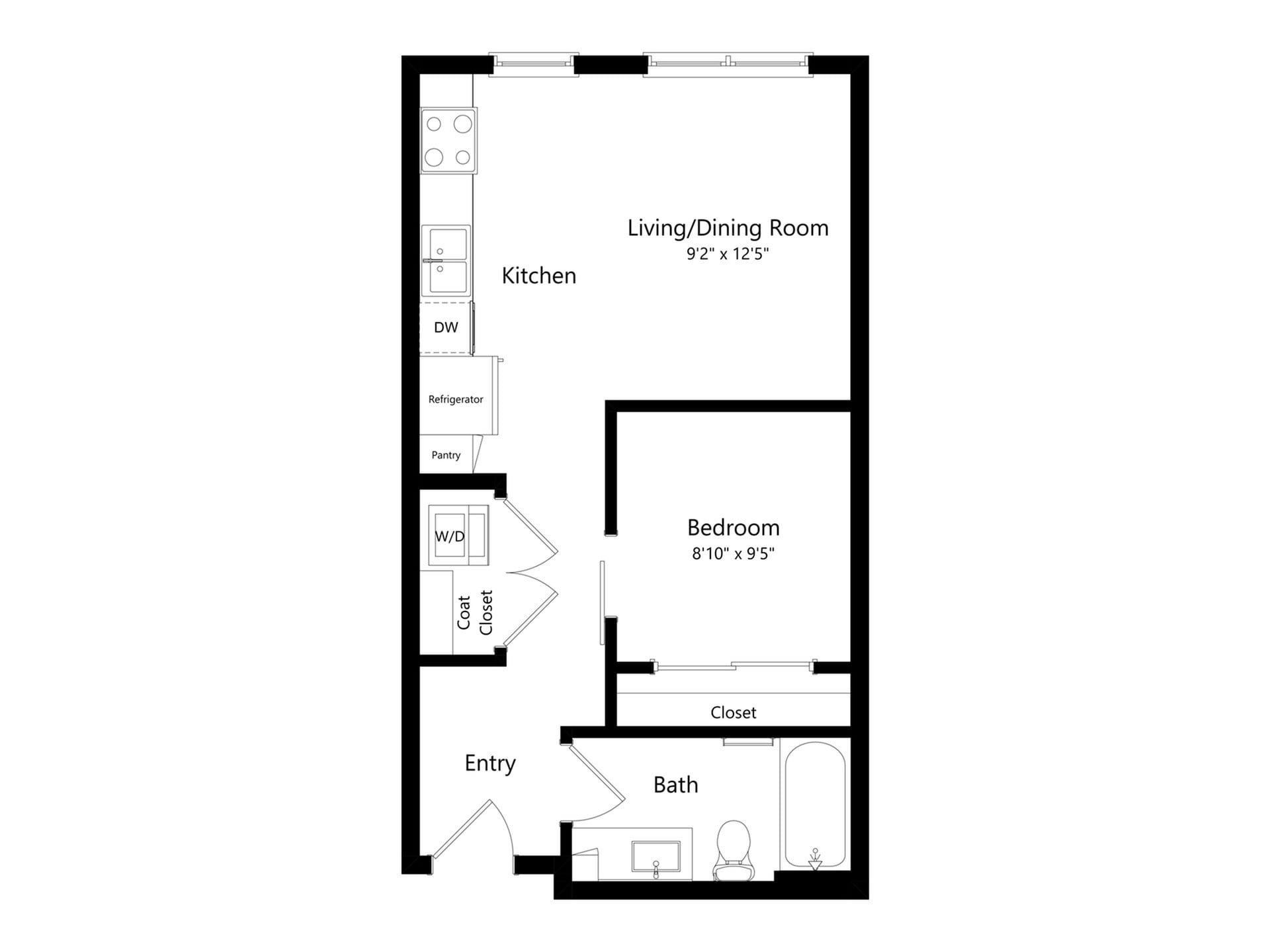 Floor plan layout diagram for S-1