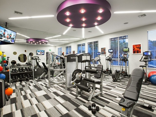 Image of Modern fitness center with cardio and weight training for The Franklin